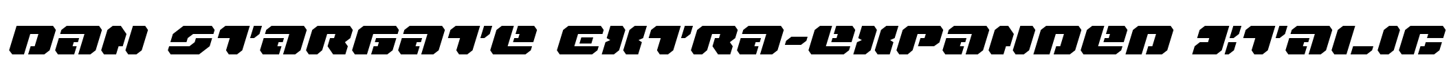 Dan Stargate Extra-expanded Italic Font Image