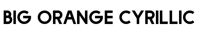 Big Orange Cyrillic