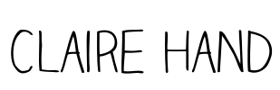Claire Hand Font Image