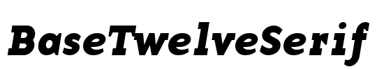 BaseTwelveSerif Font Image