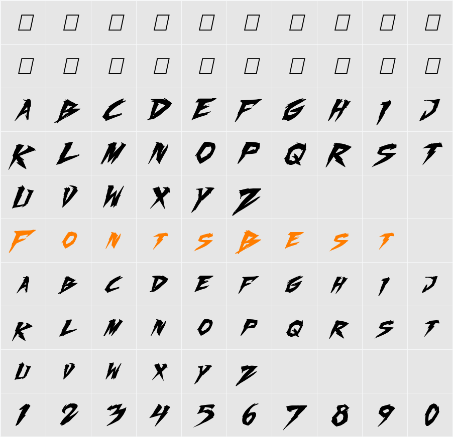 Fighting Spirit turbo Character Map