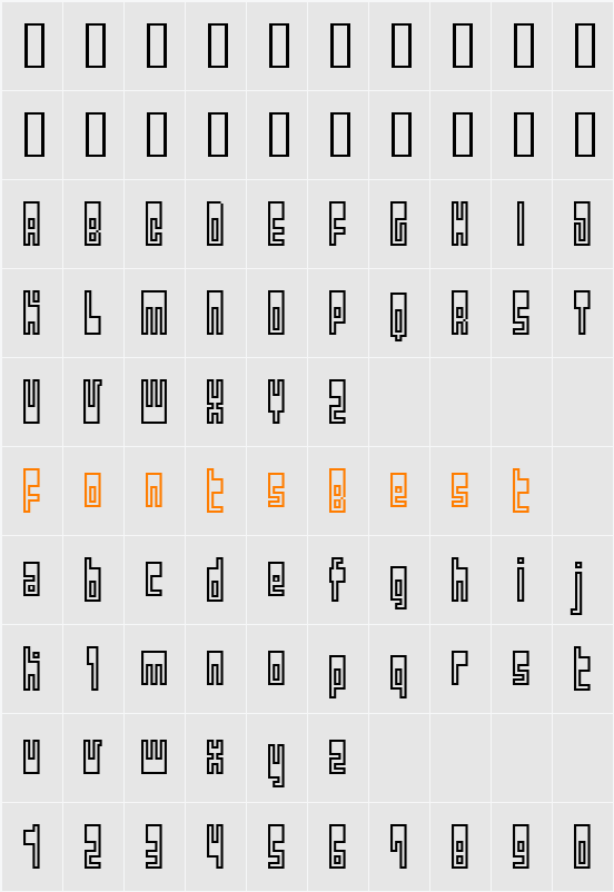 BM utopia Character Map