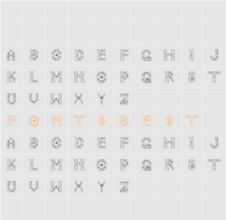 NEODRIVE Character Map