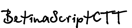 BetinaScriptCTT Font Image