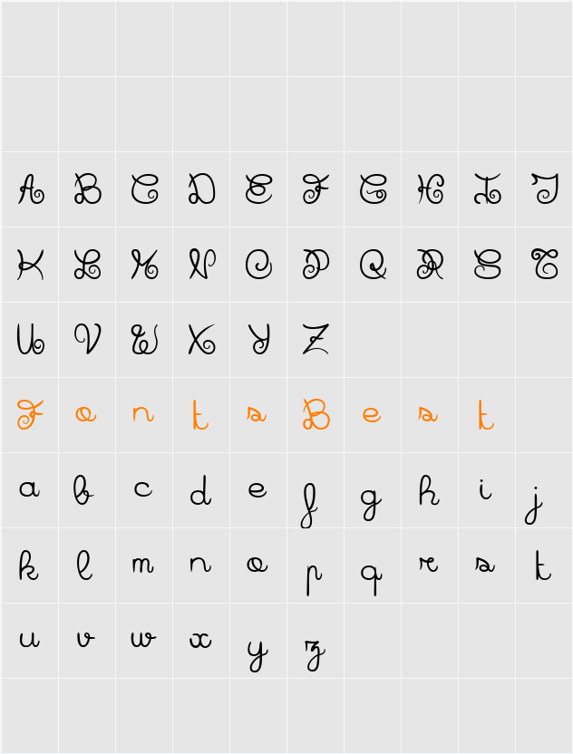 Badiane Bold Character Map