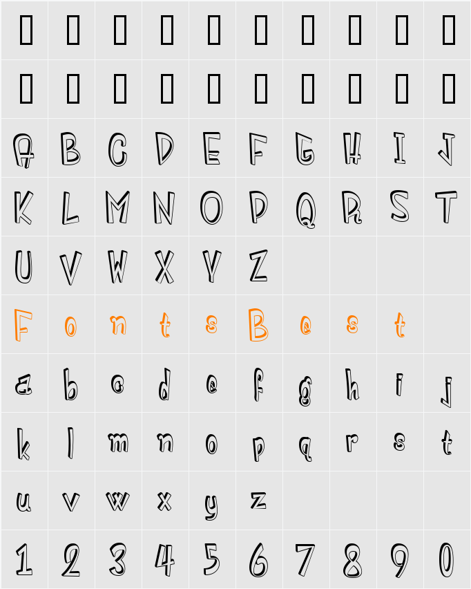 Monstroula Shadow TT Character Map