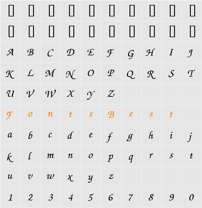 DSU_MonTaNa Character Map