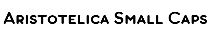 Aristotelica Small Caps Font Image