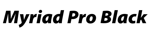 Myriad Pro Black