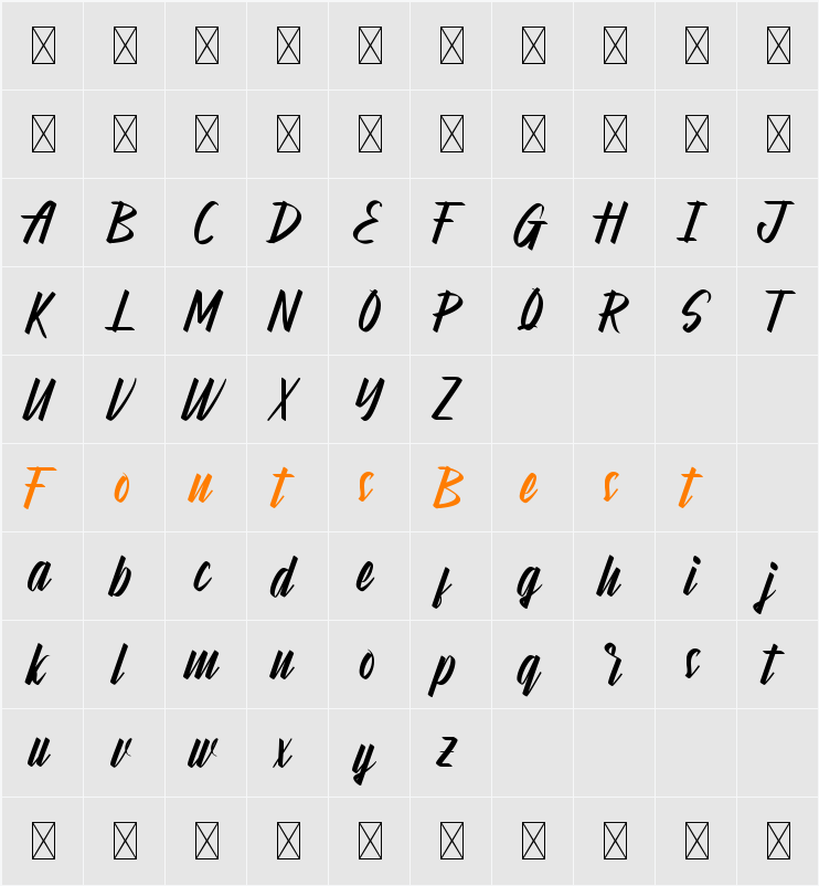 Amerilatte Demo Character Map