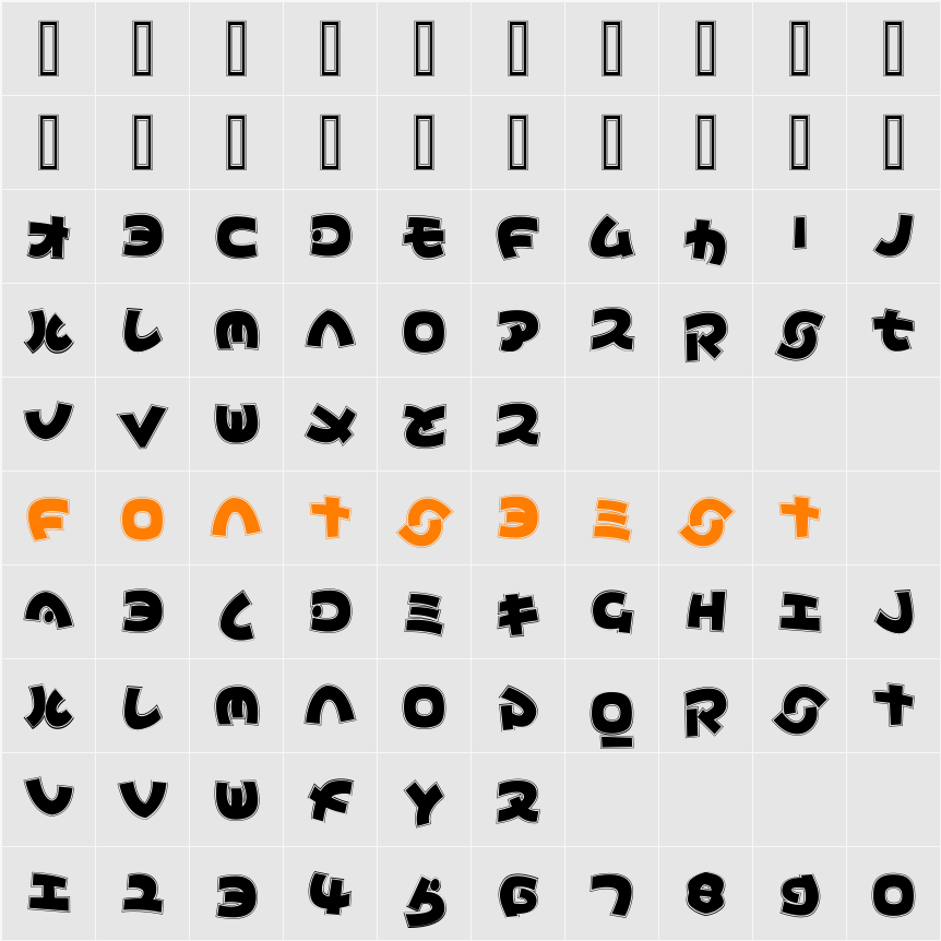 MyNipponContur Character Map