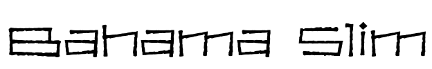 Bahama Slim Font Image