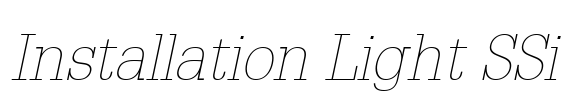Installation Light SSi