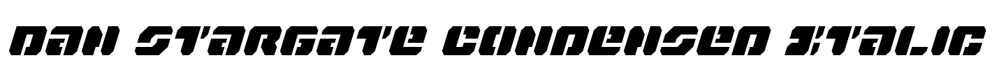 Dan Stargate Condensed Italic Font Image