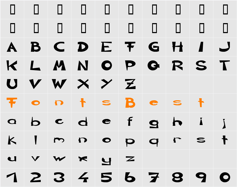 CIRCLINE Character Map