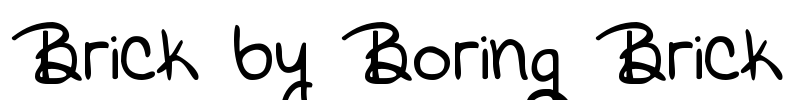 Brick by Boring Brick Font Image