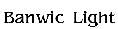 Banwic Light Font Image