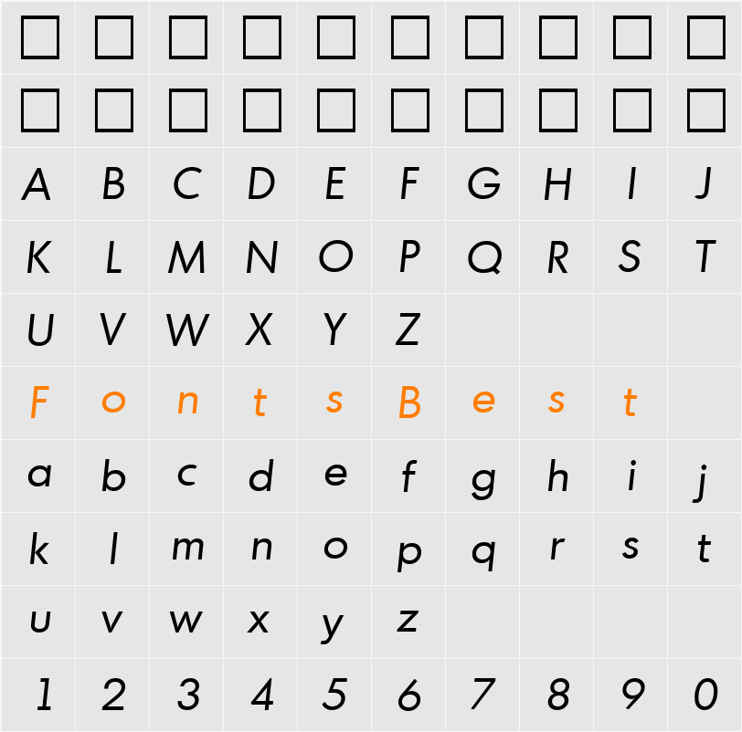 Montreal-Serial DB Character Map