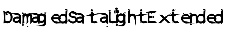 DamagedSataLightExtended Font Image