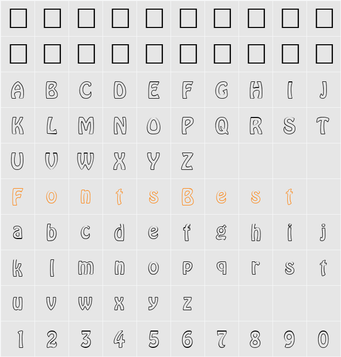 BROOKE Character Map