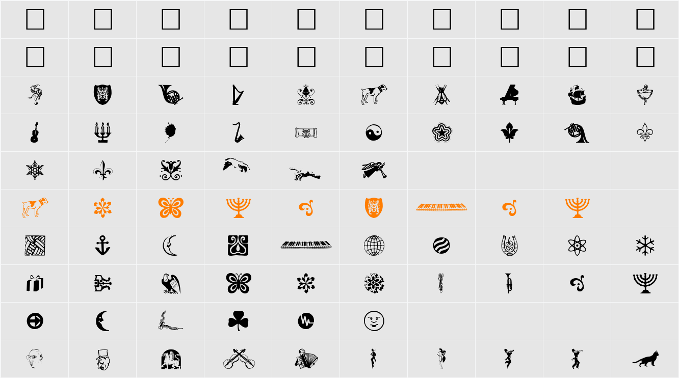 DavysOtherDingbats Character Map