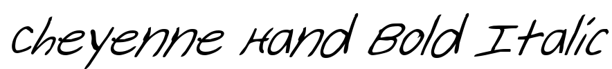 Cheyenne Hand Bold Italic Font Image