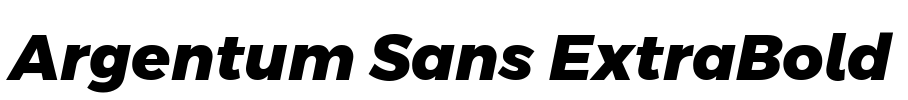 Argentum Sans ExtraBold Font Image