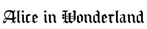 Alice in Wonderland Font Image