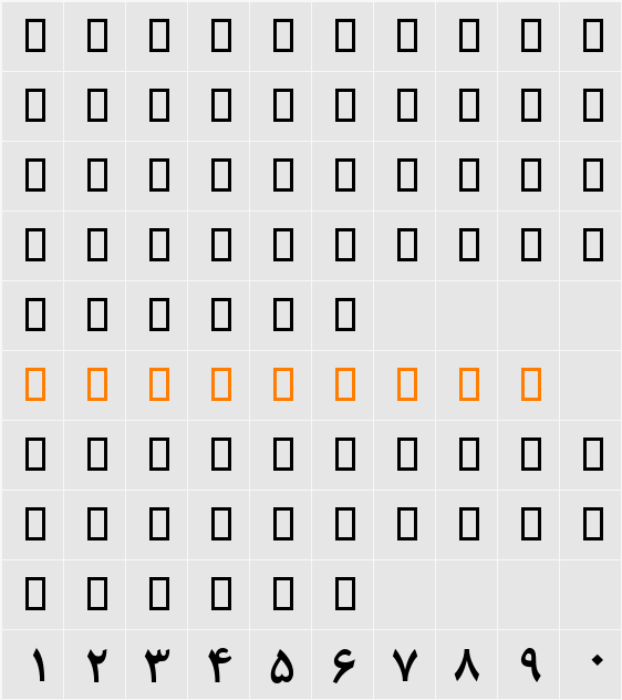B Roya Character Map