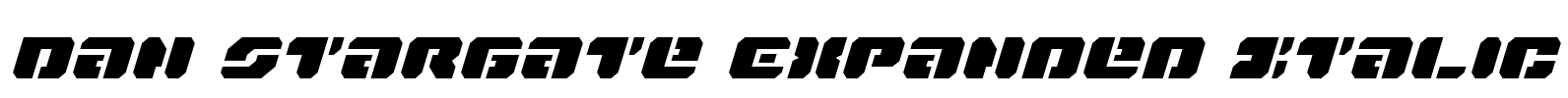 Dan Stargate Expanded Italic Font Image