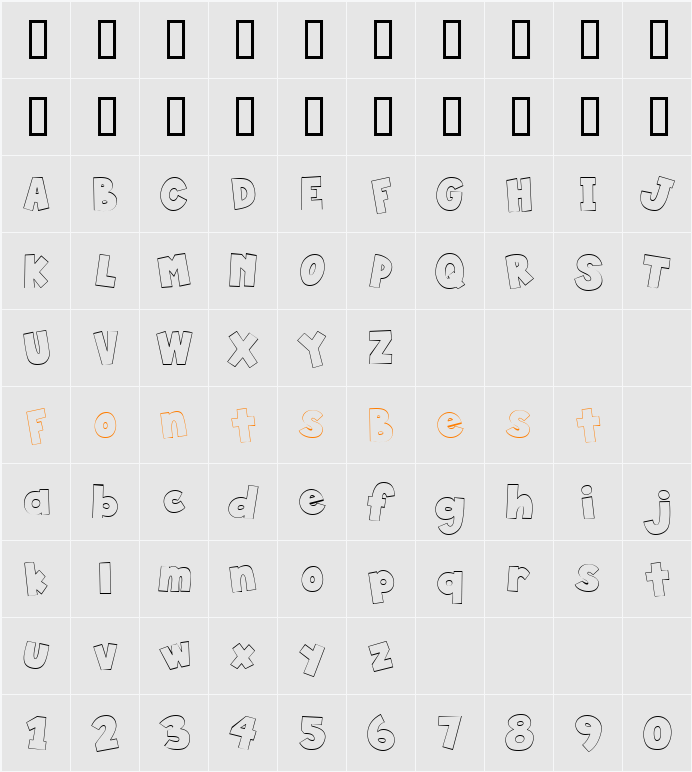 CK Chunky Block Character Map