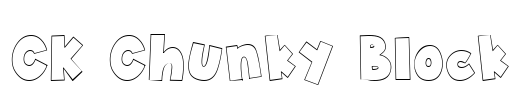 CK Chunky Block Font Image