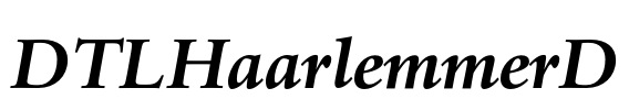 DTLHaarlemmerD Font Image