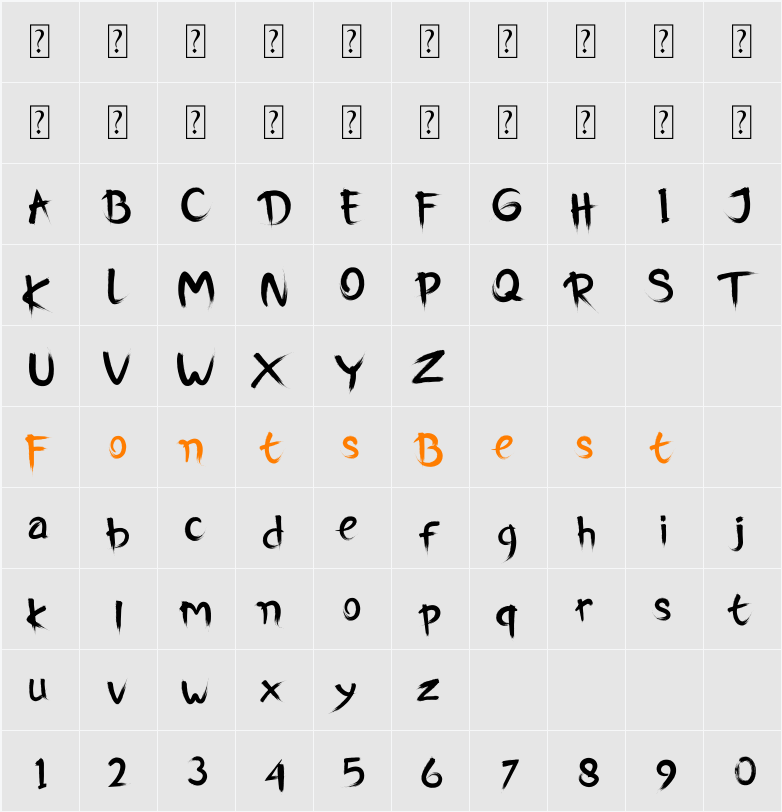 brushely Character Map