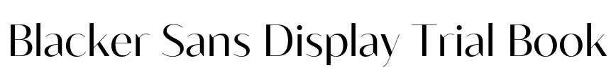 Blacker Sans Display Trial Book Font Image