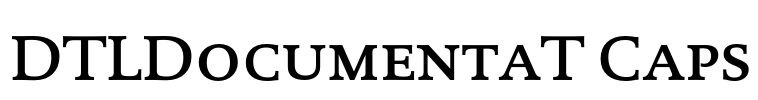 DTLDocumentaT Caps Font Image