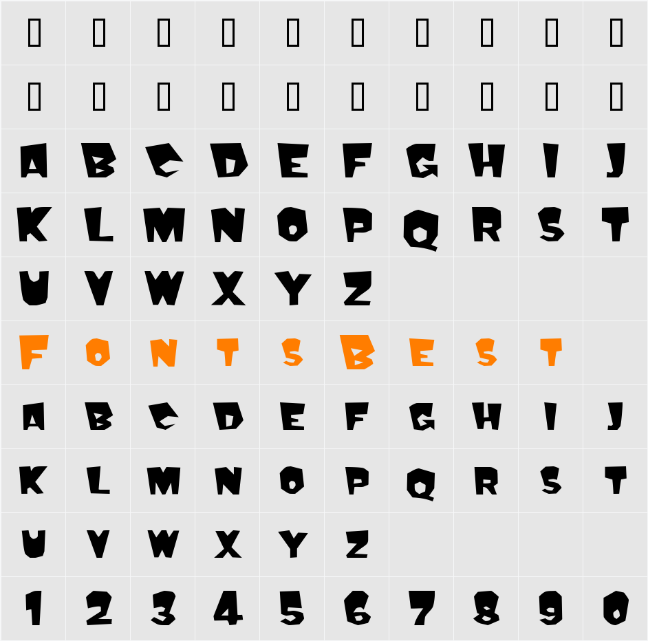 Mondo Character Map