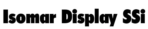 Isomar Display SSi Font Image
