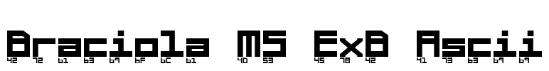 Braciola MS ExB Ascii Font Image