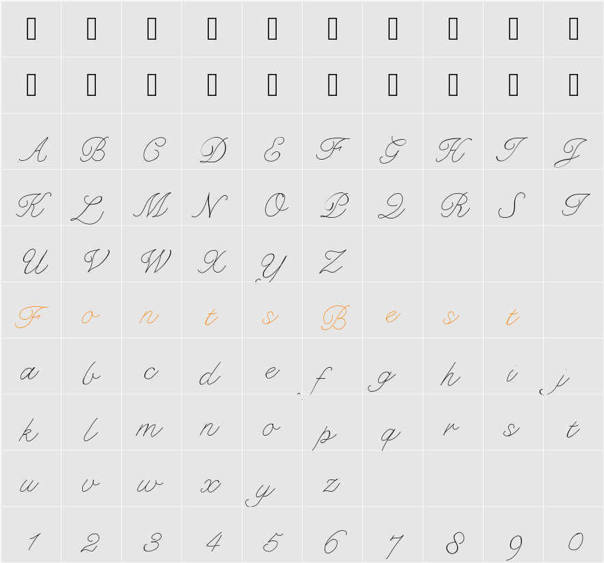 BDMarseille Character Map