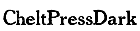 CheltPressDark Font Image
