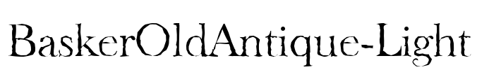 BaskerOldAntique-Light Font Image