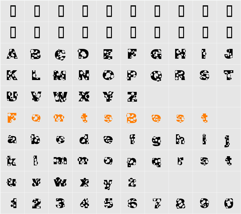 JI-Miskal Character Map