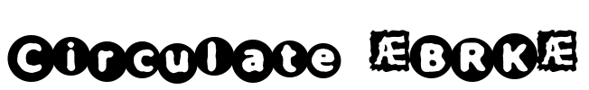 Circulate (BRK) Font Image