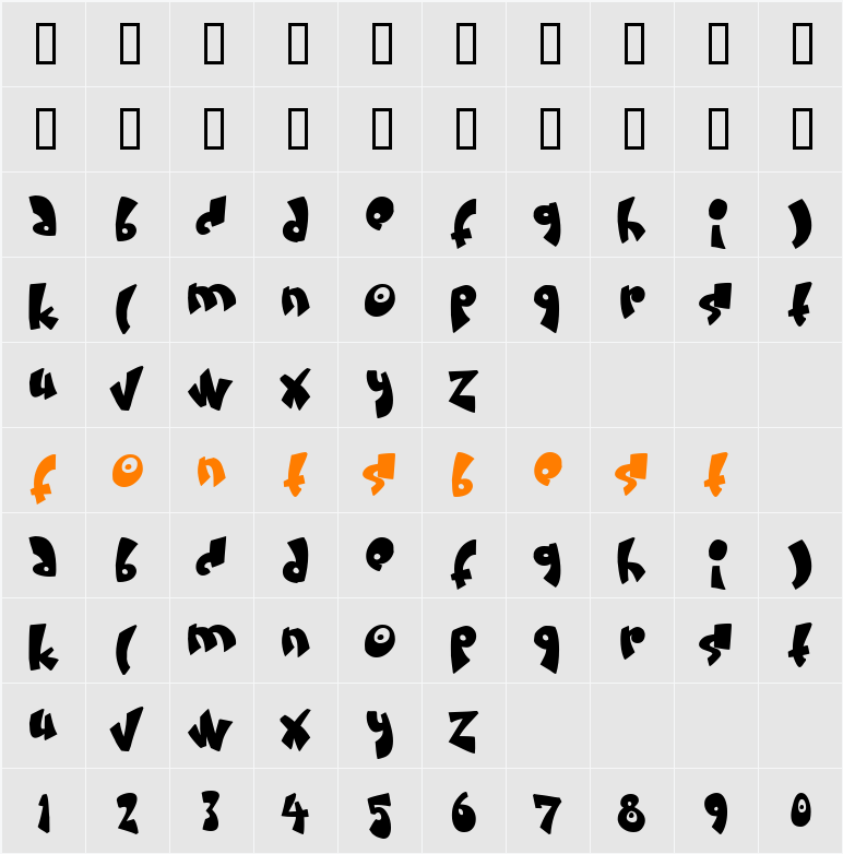 JI-Jumper Character Map