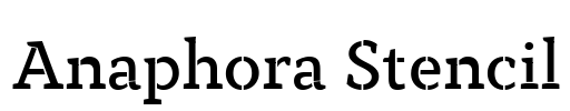 Anaphora Stencil Font Image
