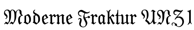 Moderne Fraktur UNZ1