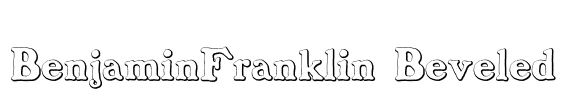 BenjaminFranklin Beveled Font Image