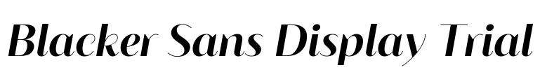 Blacker Sans Display Trial Font Image