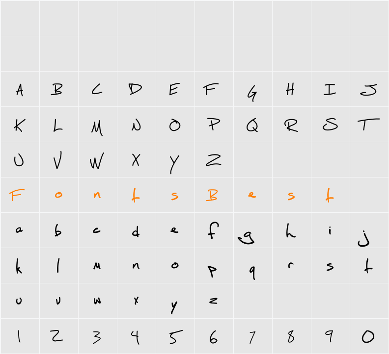 Fh_Script Character Map